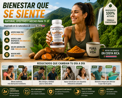 🔥 Pure Turmeric Curcumin 95% – 1000 mg | Apoyo Articular y Bienestar Diario